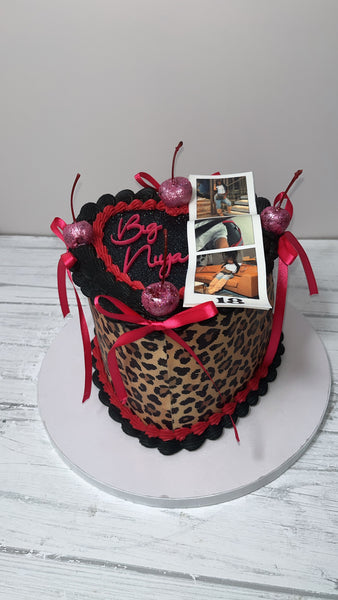 Leopard Heart Cake