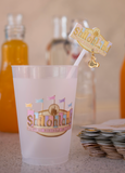 Printed Photo Drink Stirrers with Hanging Charms