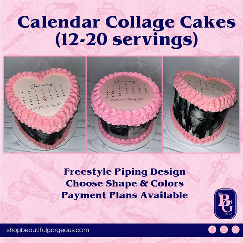 Calendar Collage Cake