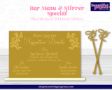 Bar Menu & Stirrer Special